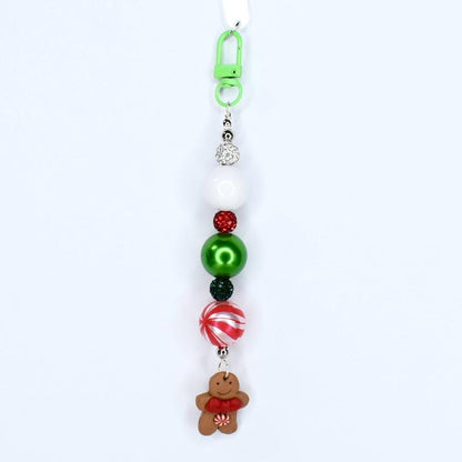Gingerbread Cookie Straw Charm – Christmas Beaded Tumbler Accessory