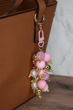Pink and Gold Mermaid Bag Charm - Bag Keychain