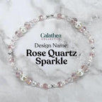 Handmade Pink and Pearl Bracelet Set with Snowflake Charms