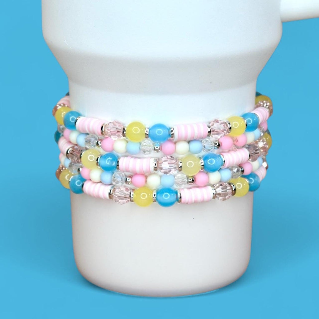 Pastel Pop Beaded Bracelet Stack