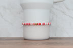 Cherry Charm Bracelet Collection with Red White and Gold Beads