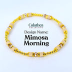 Prosecco Shimmer Bracelet Collection: Cream and Champagne Beaded Bracelets