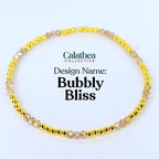 Prosecco Shimmer Bracelet Collection: Cream and Champagne Beaded Bracelets