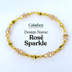 Prosecco Shimmer Bracelet Collection: Cream and Champagne Beaded Bracelets