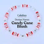 Red Pink and White Peppermint Strawberry Twist Bracelet Collection