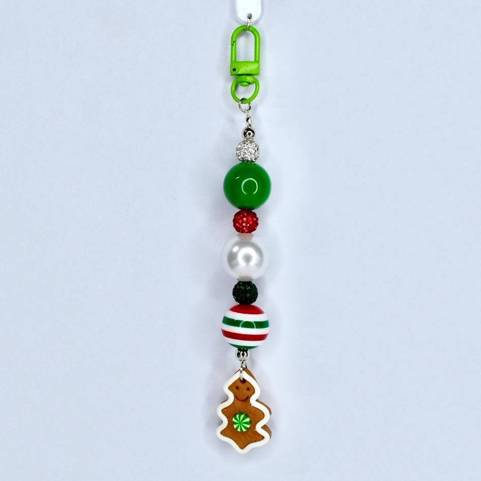 Gingerbread Cookie Straw Charm – Christmas Beaded Tumbler Accessory