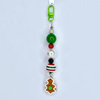 Gingerbread Cookie Straw Charm – Christmas Beaded Tumbler Accessory