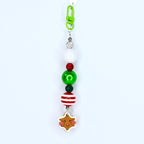 Gingerbread Cookie Straw Charm – Christmas Beaded Tumbler Accessory