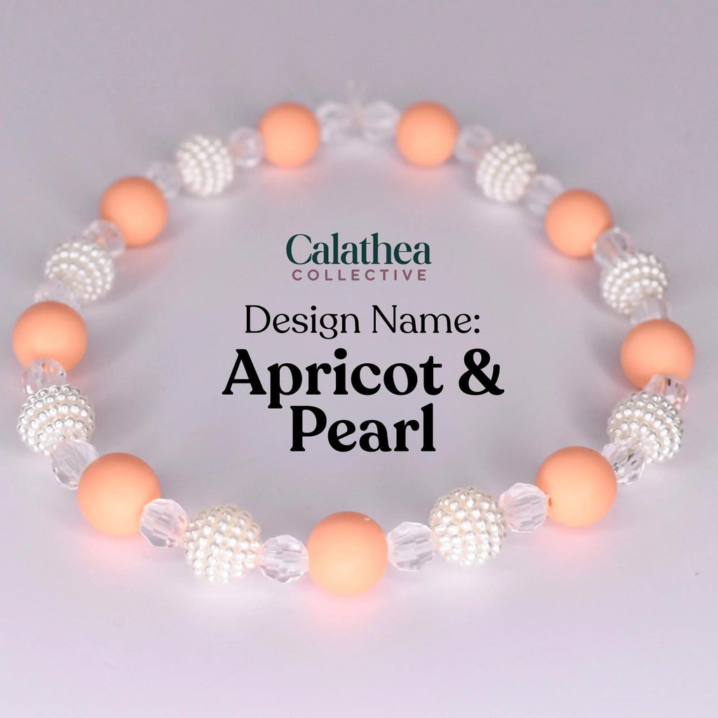 Peaches and Cream Bracelets: Orange & Ivory Accessory
