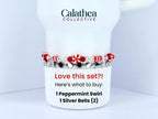 Red and White Candy Cane Twist Beaded Bracelet Collection