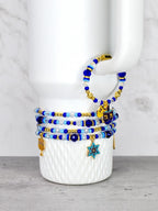 Hanukkah Celebration Tumbler Handle Charm Bracelet with Magnetic Closure