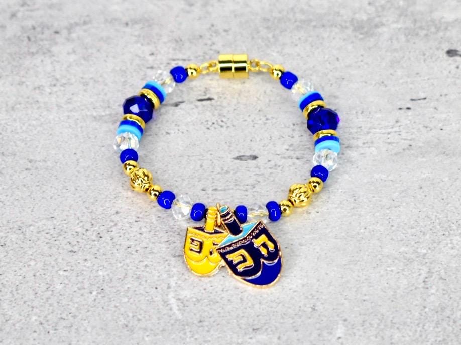 Hanukkah Celebration Tumbler Handle Charm Bracelet with Magnetic Closure