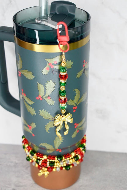 Holiday Botanical Straw Charm Dangle