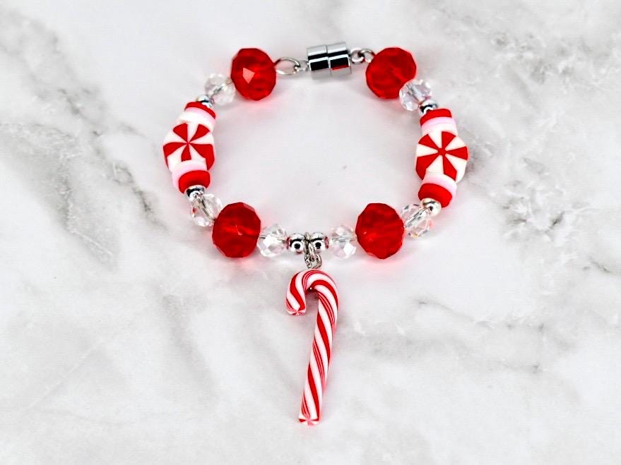 Candy Cane Tumbler Handle Charm Bracelet