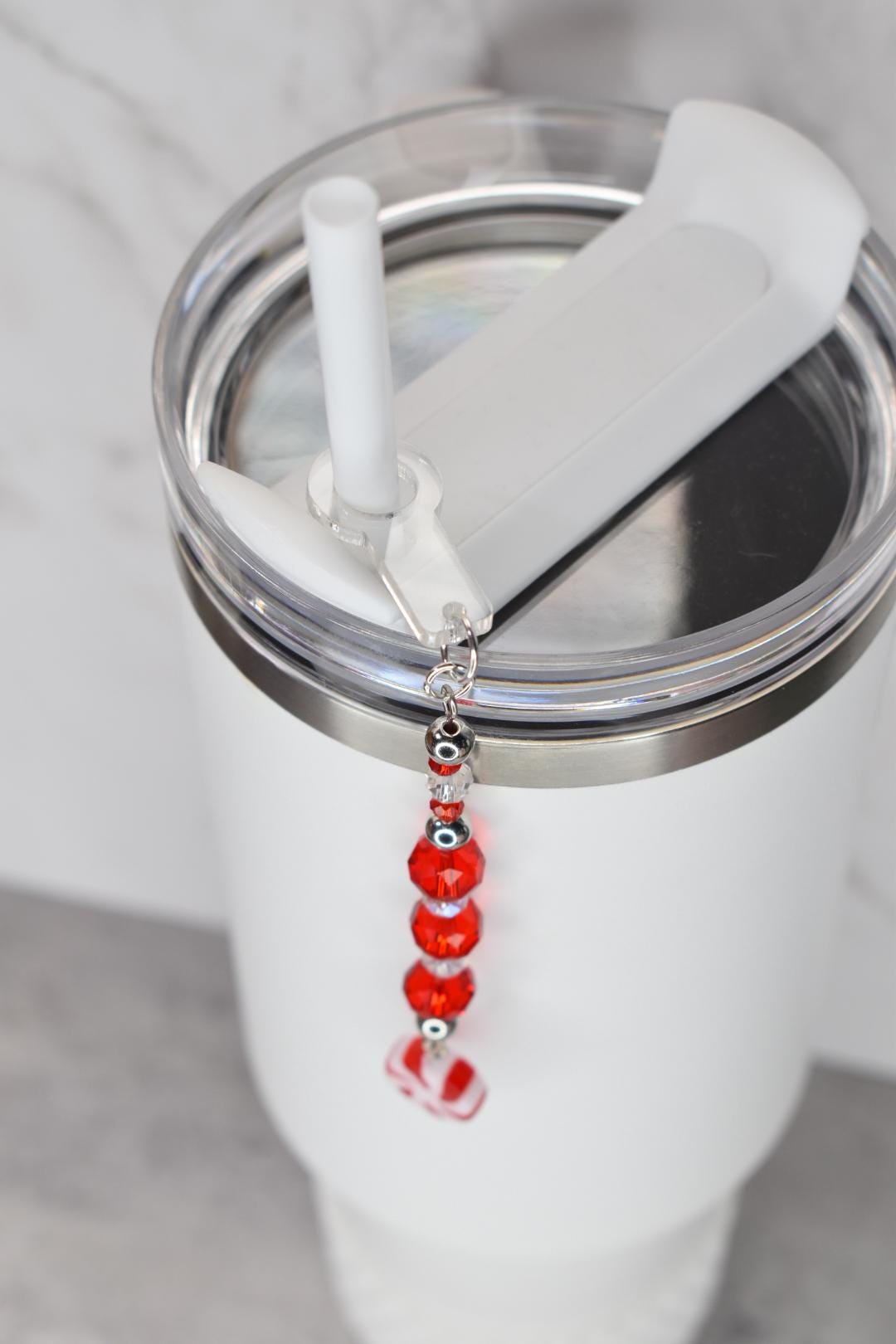 Peppermint Bliss Tumbler Straw Charm