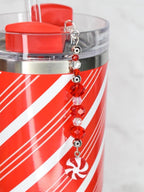 Peppermint Bliss Tumbler Straw Charm