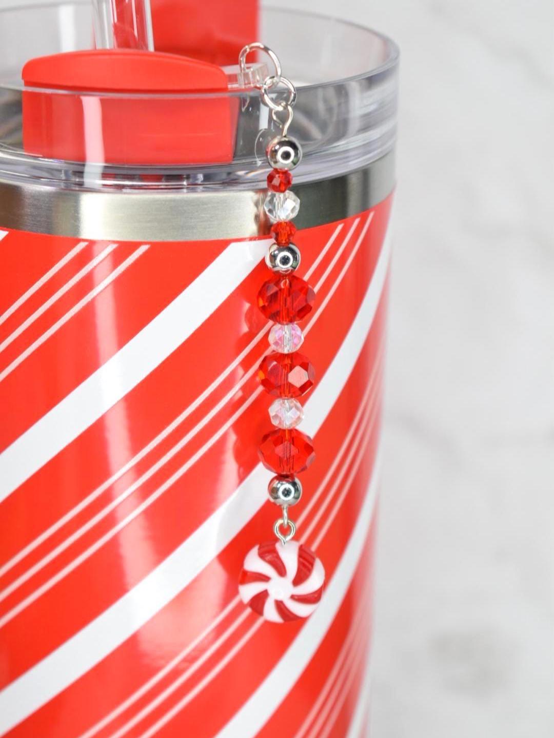 Peppermint Bliss Tumbler Straw Charm