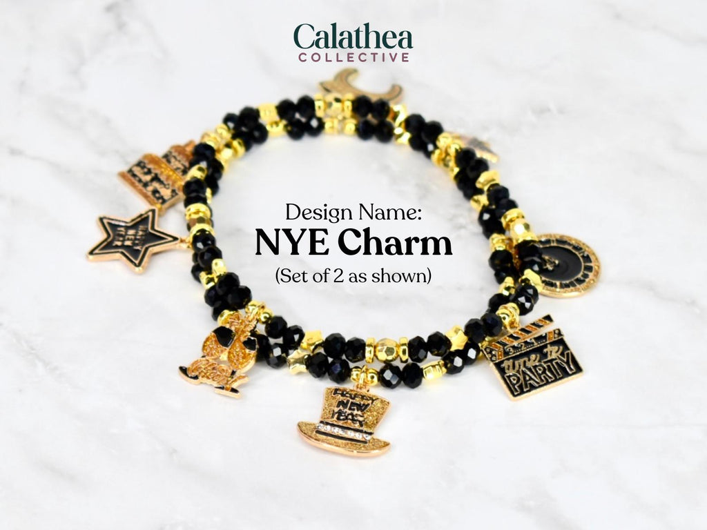 Happy New Year Black Honey Bracelet Collection - 5 Piece Set or Individual Bracelets