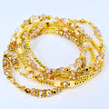 Elegant Design Bracelet Champagne Crystal Beads Gold Accent Jewelry Dainty Stackable Collection Sparkle Accessory Special Occasion Piece Shimmer Detail Faceted Crystal Quality Premium Handcrafted Jewelry Gift Women Celebration Wear Party