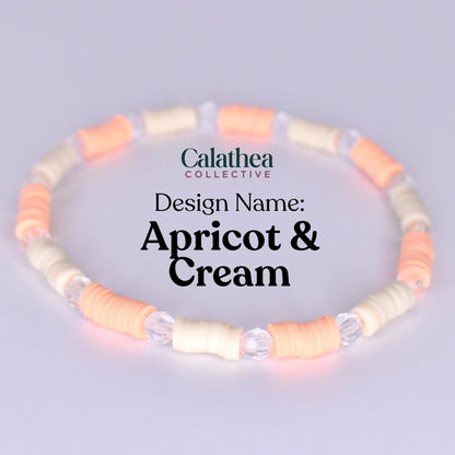 Peaches and Cream Bracelets: Orange & Ivory Accessory