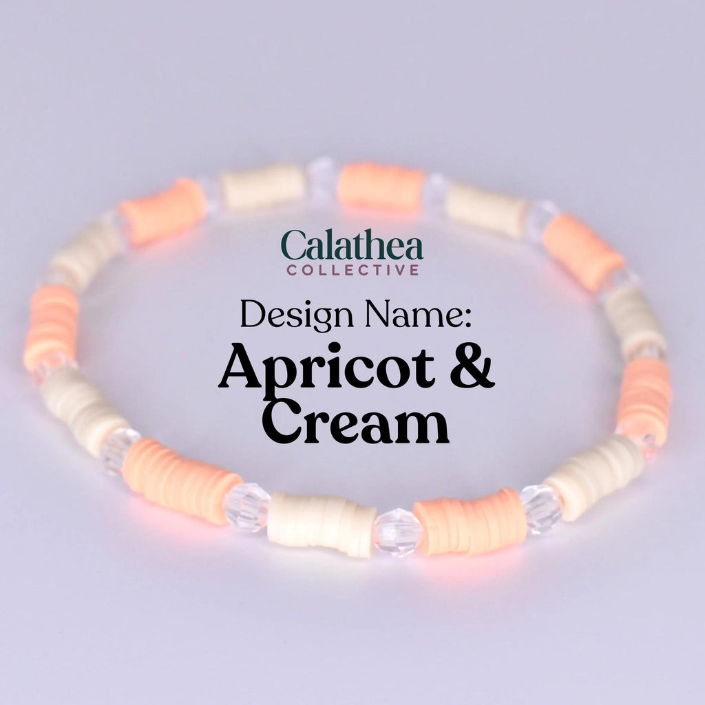 Peaches and Cream Bracelets: Orange & Ivory Accessory