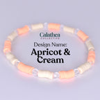 Peaches and Cream Bracelets: Orange & Ivory Accessory