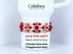 Red and White Candy Cane Twist Beaded Bracelet Collection