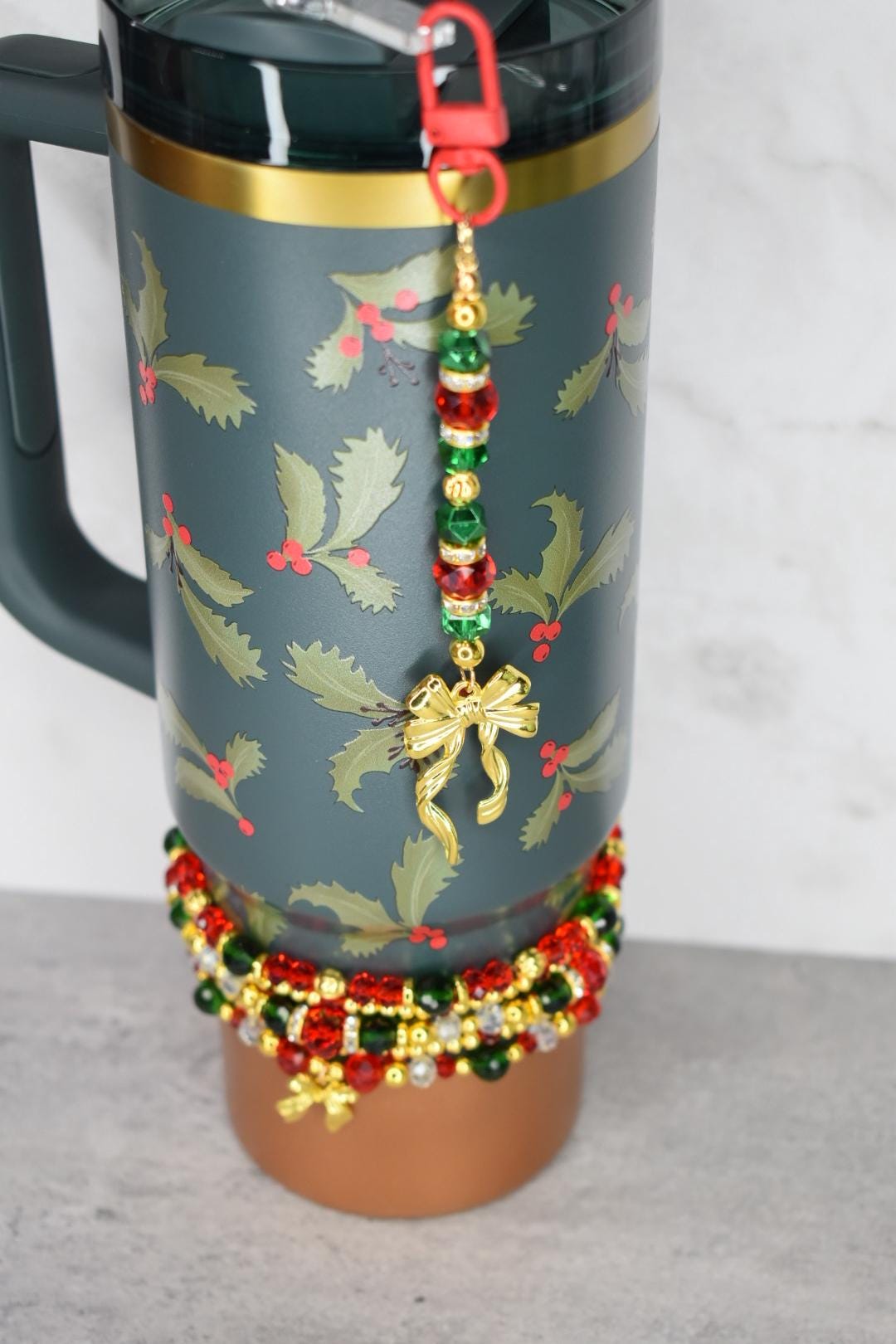 Holiday Botanical Straw Charm Dangle