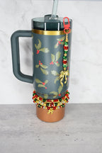 Holiday Botanical Straw Charm Dangle