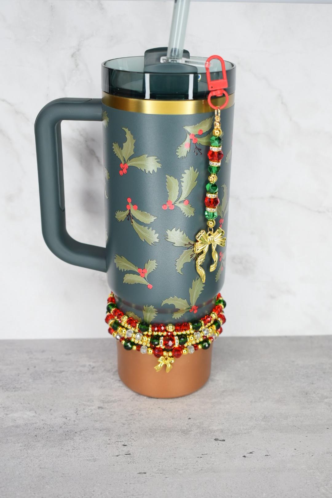 Holiday Botanical Straw Charm Dangle