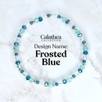 Ponderosa Shimmer Bracelet Collection: Turquoise, Silver and Crystal Beaded Bracelets with Snowflake Accent Beads