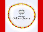 Cherry Charm Bracelet Collection with Red White and Gold Beads