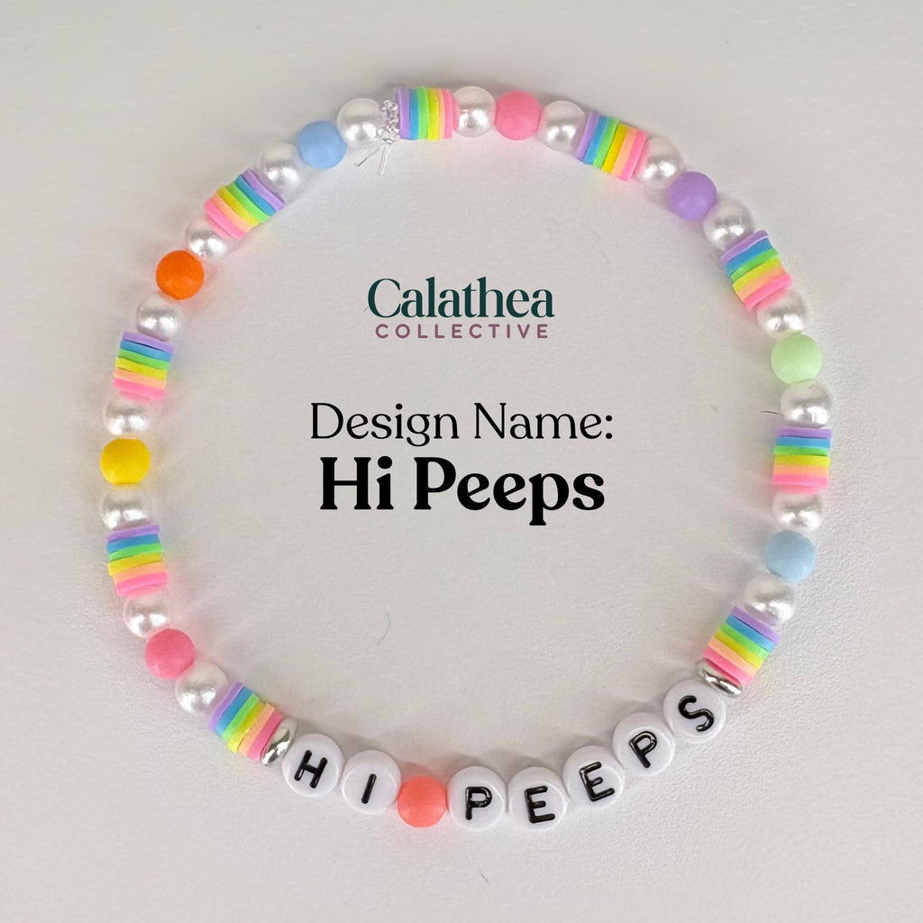 PEEPS Bunny Charm Bracelet – Pastel Easter Bead Bracelet