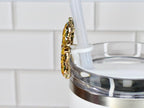 Sunflower Rhinestone Straw Charm