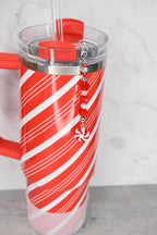 Peppermint Bliss Tumbler Straw Charm