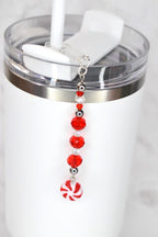 Peppermint Bliss Tumbler Straw Charm