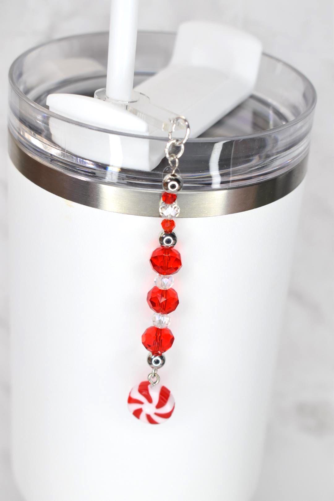Peppermint Bliss Tumbler Straw Charm