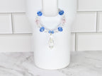 Cinderella Slipper Tumbler Handle Bracelet: Crystal and Iridescent Shoe Handle Charm