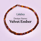 Polished Rose Gold Bracelet Collection: Maroon, Brown, and Cream Beaded Bracelets