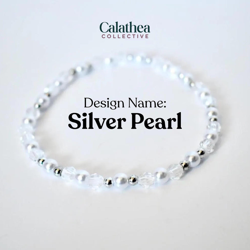 Seafoam Bracelet Collection: Light Blue and Crystal Beaded Bracelets with Silver Accents