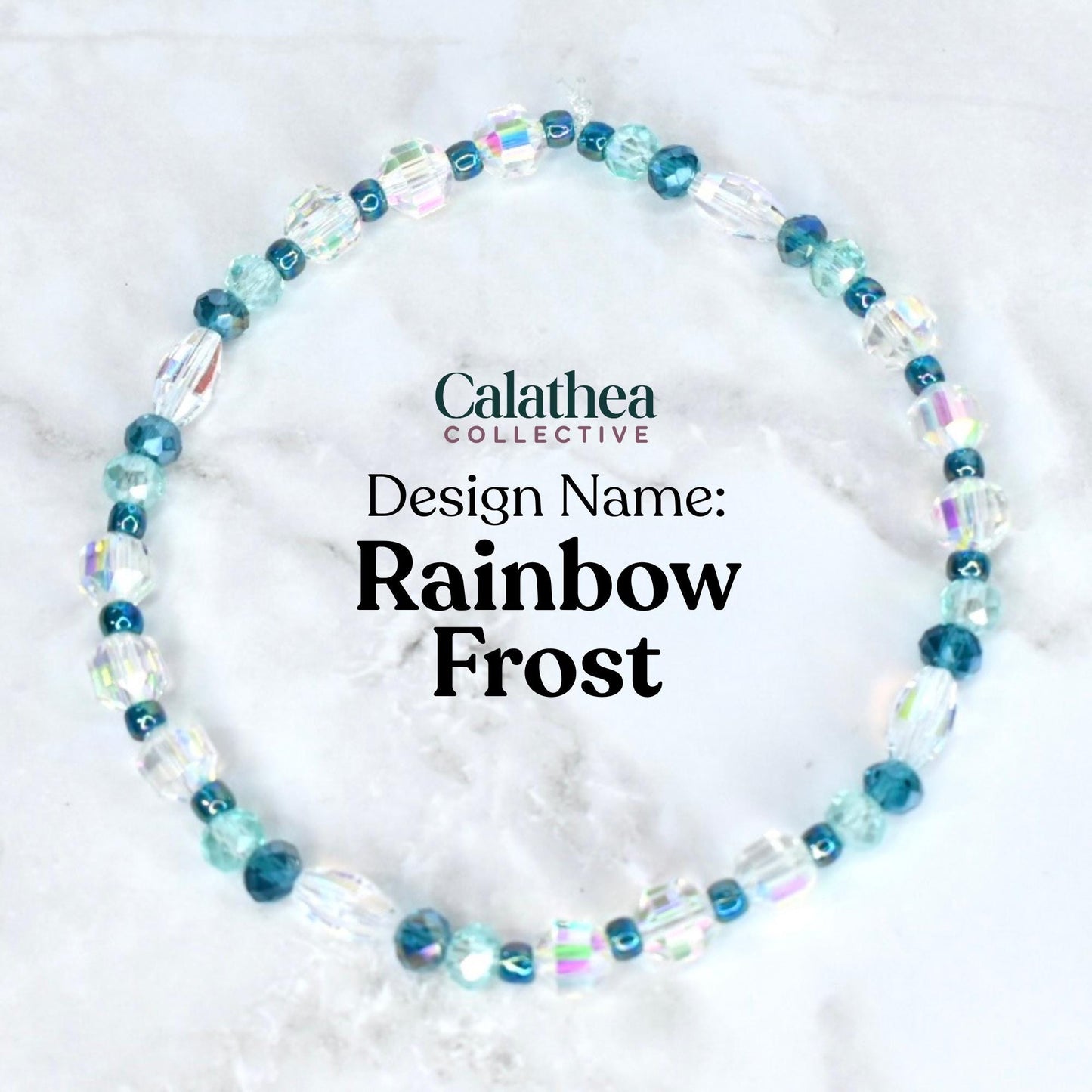 Ponderosa Shimmer Bracelet Collection: Turquoise, Silver and Crystal Beaded Bracelets with Snowflake Accent Beads