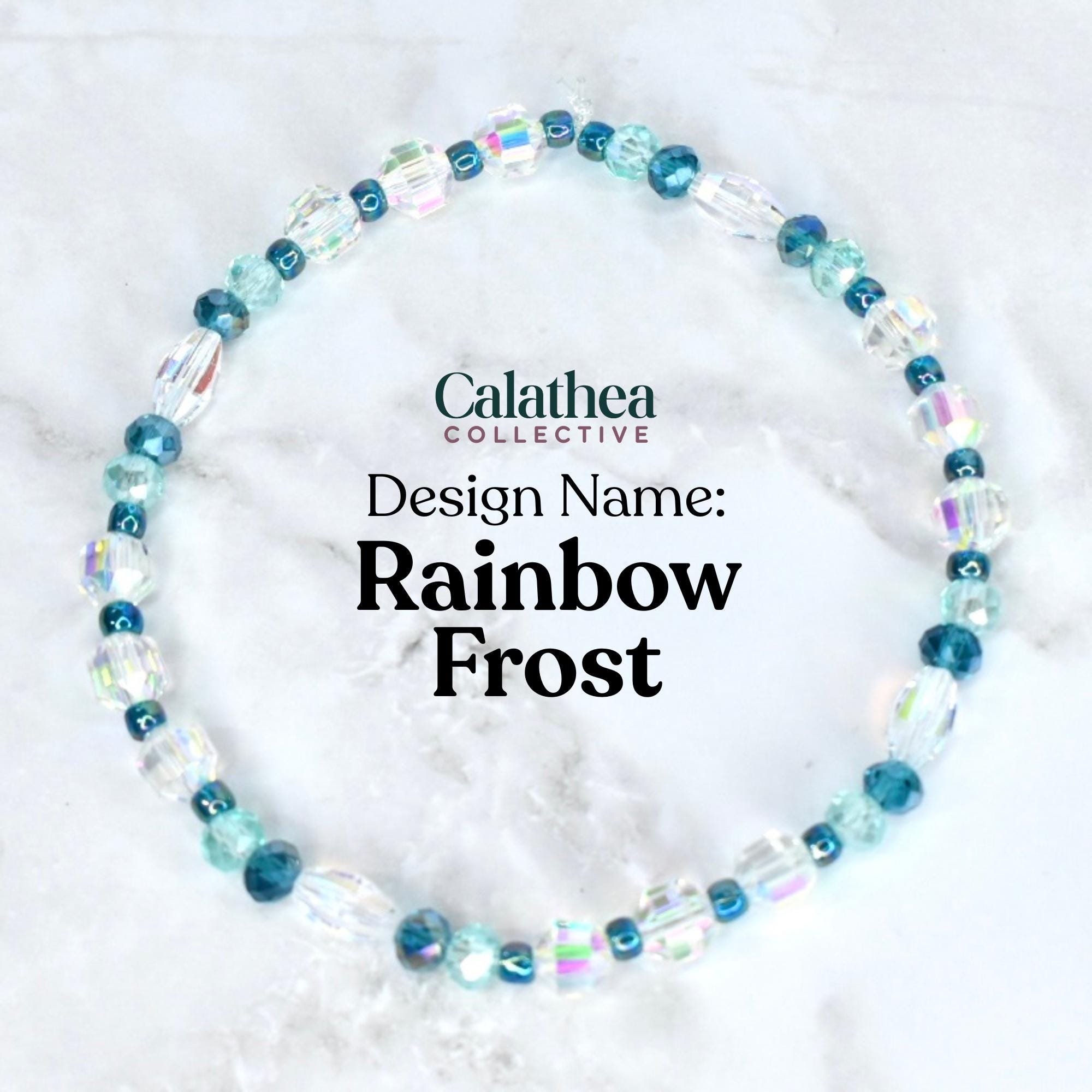 Ponderosa Shimmer Bracelet Collection: Turquoise, Silver and Crystal Beaded Bracelets with Snowflake Accent Beads
