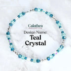 Ponderosa Shimmer Bracelet Collection: Turquoise, Silver and Crystal Beaded Bracelets with Snowflake Accent Beads