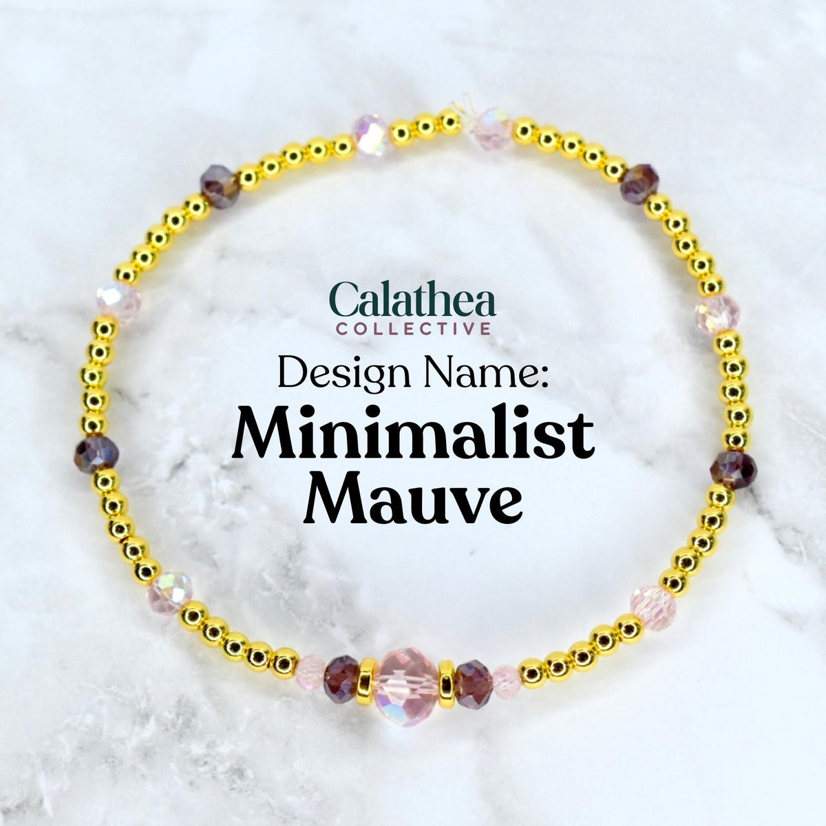 Mauve, Blush and Gold Cashmere Bracelet Collection