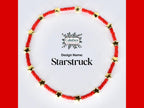 Cherry Charm Bracelet Collection with Red White and Gold Beads