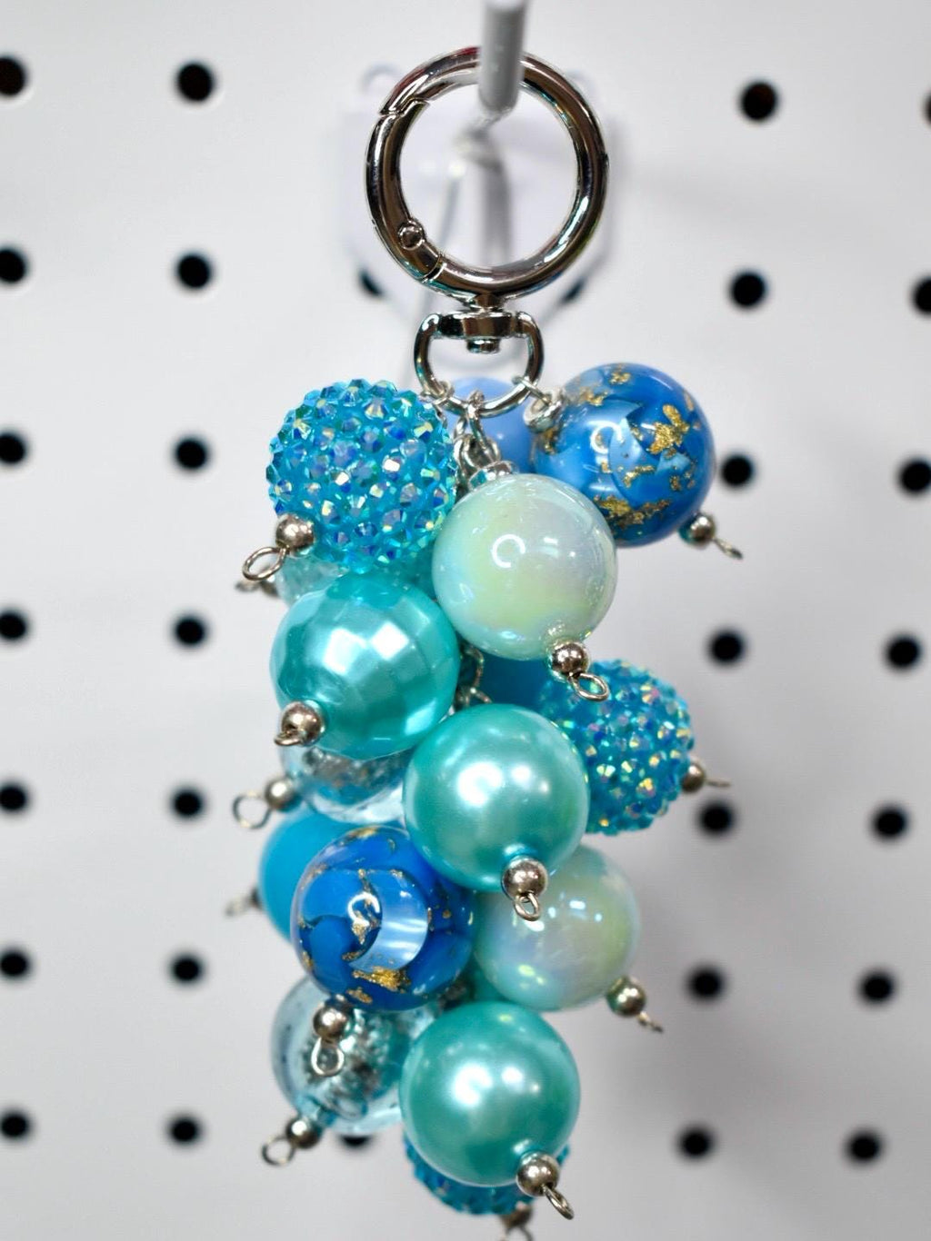 Turquoise Beaded Bag Charm or Tumbler Straw Charm
