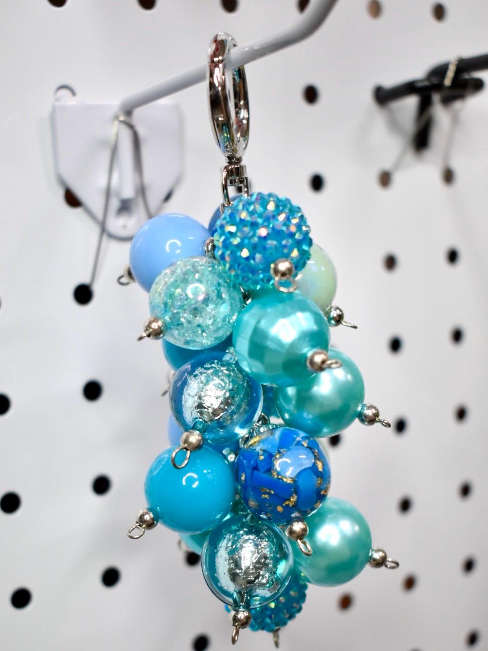 Turquoise Beaded Bag Charm or Tumbler Straw Charm