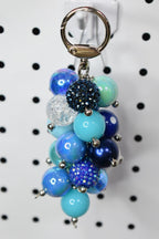 Blue Beaded Bag Charm or Tumbler Straw Charm