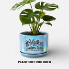 Personalized Iridescent Blue Planter