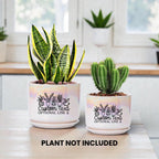 Personalized Iridescent White Planter